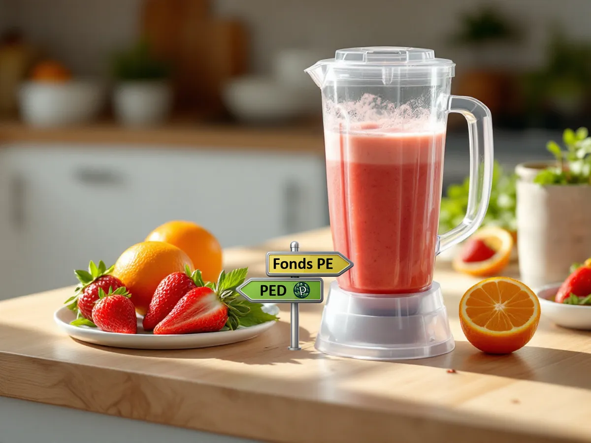 Des fruits frais à côté d'un mixeur : investir en direct ou via un fonds